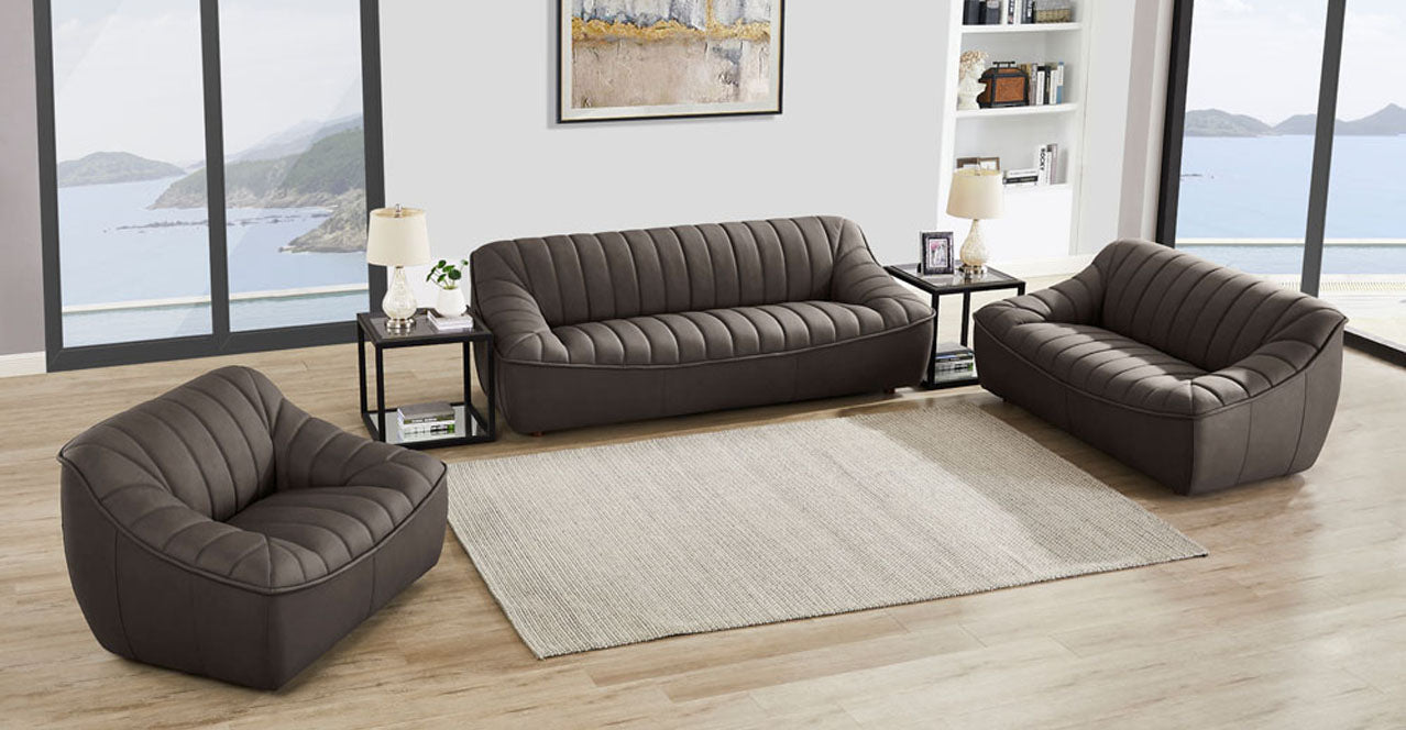 Snug Leather Sofa Collection, Chocolate Brown